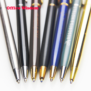 7 色扭曲金属笔苗条签名蓝色墨水旋转圆珠笔 - Product Image 3