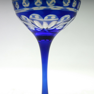 200ml Hand Engraved Glass <strong>Goblets</strong> Blue Coloured - Product Image 6