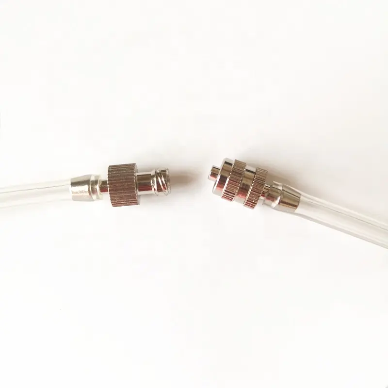 Nickel-mạ đồng thau fluidics kết nối pha chế nhu động ống kết nối nam nữ luer để thép gai adapter