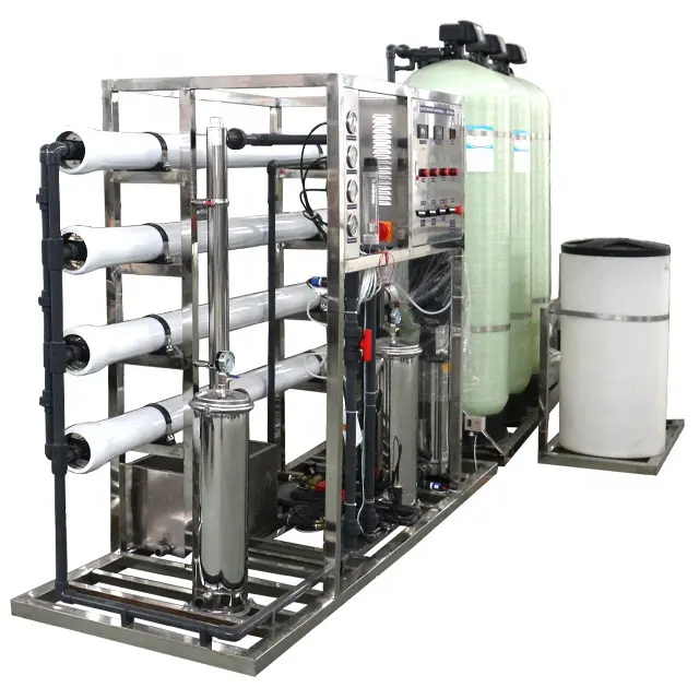 Equipo de ósmosis inversa de agua pura, RO water plant price 2000lph / 500lph / 1000lph