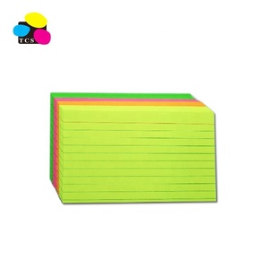 5X8 pulgadas en blanco brillante colores surtidos tarjetas de índice de papel almohadillas de cuaderno impresas