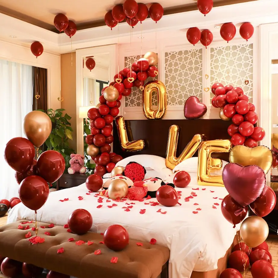 Лидер продаж на Amazon, набор воздушных шаров из фольги Meilun, красное свадебное украшение, украшение, Свадебный поставщик