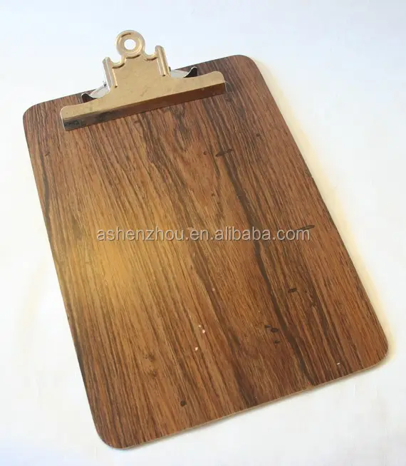 Fashion cheap custom restaurant menu flat clip wood clipboard wooden clipboard holder