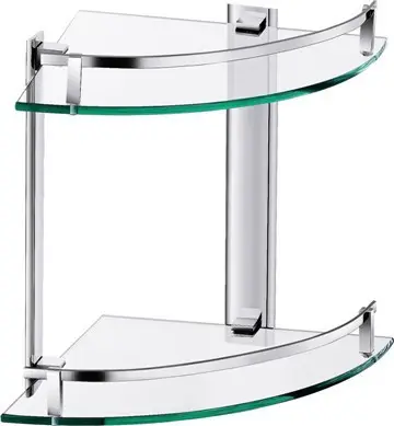 Alluminio doppio vetro mensola/scaffale, mensola del bagno