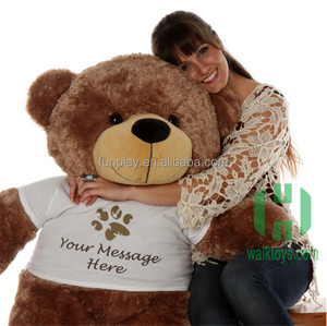 HI EN71 sertifikası sevimli özel doldurulmuş adı dev teddy bear 30cm 60cm 160cm 180cm 200cm 2 metre yumuşak büyük hayvan peluş oyuncaklar - Product Image 1