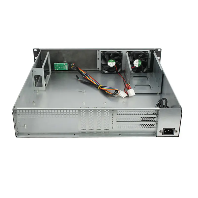 2U 19 inç rackmount Endüstriyel sunucu kasası desteği ATX MB HDD raf monte kasa