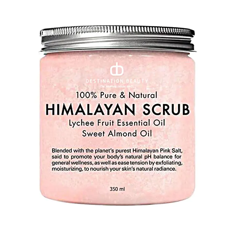 China Factory Bestseller OEM Pure Organic Pink Natürliches Peeling Peeling Himalaya Salz Gesicht Körper peeling Mit Kollagen