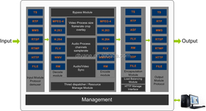 Multi canale 4K 60fps 720P 1080P Streaming Server transcoder mpeg4 a mpeg2 transcoder per nordamerica messico nordico