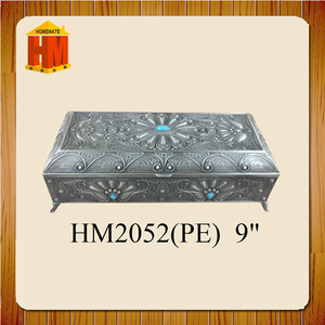 Распродажа, Оловянная Свадебная античная коробка для украшений из цинкового сплава - Product Image 2