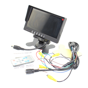 Monitor de pantalla de visión trasera LCD TFT de 7 pulgadas con entrada de 4 canales con sistema de cámara de respaldo inverso a prueba de agua para automóviles y camiones - Product Image 6