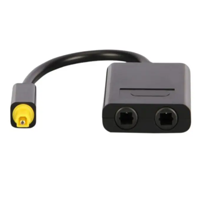 2-Port fibra ottica digitale Splitter Toslink 1 a 2 cavo Audio connettore apparecchiature in fibra ottica