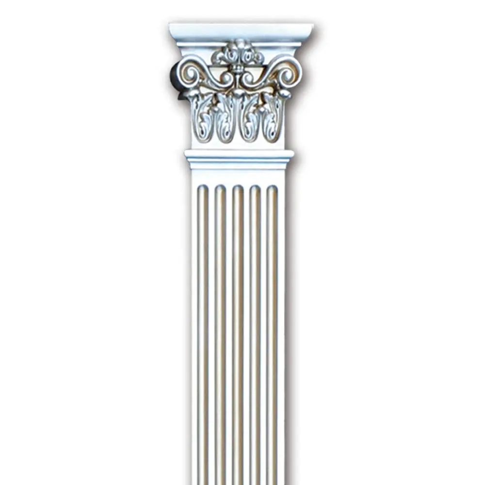 Banruo Artistic Gypsum Plastic PU Roman Column Pillar For Indoor And Outdoor Decoration