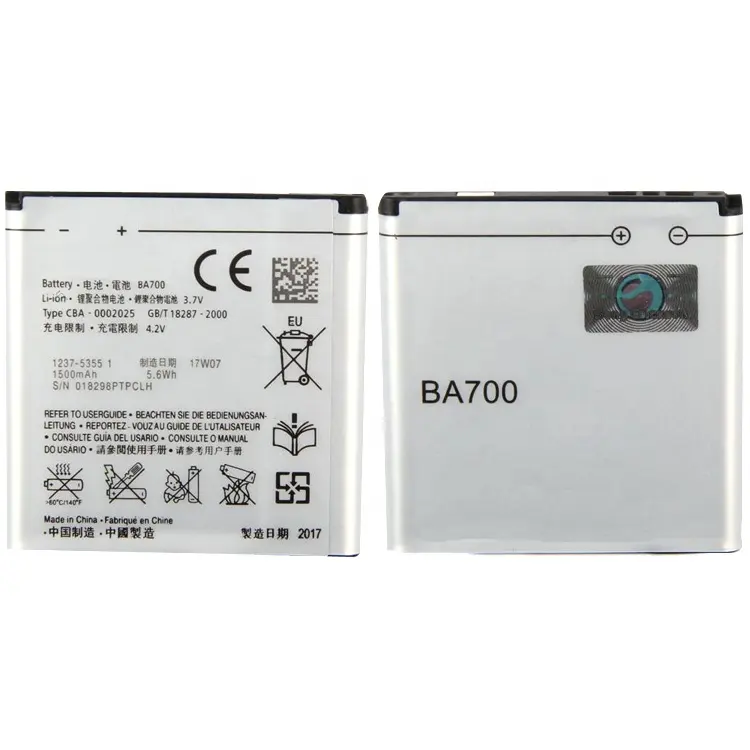 1500mAh reemplazo Original BA700 batería para Sony Ericsson Xperia Ray ST18i MT11i MT15i MK16i Xperia Neo MT15i Pro