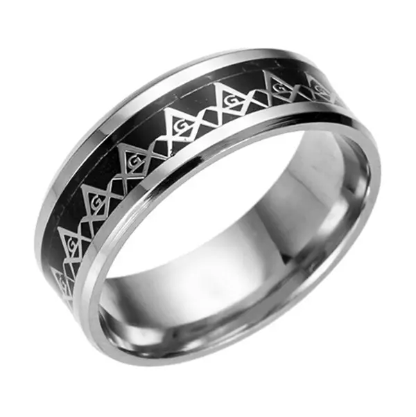 Ali Baba expreso barato de la joyería de acero inoxidable de los hombres carta G Mefer anillos