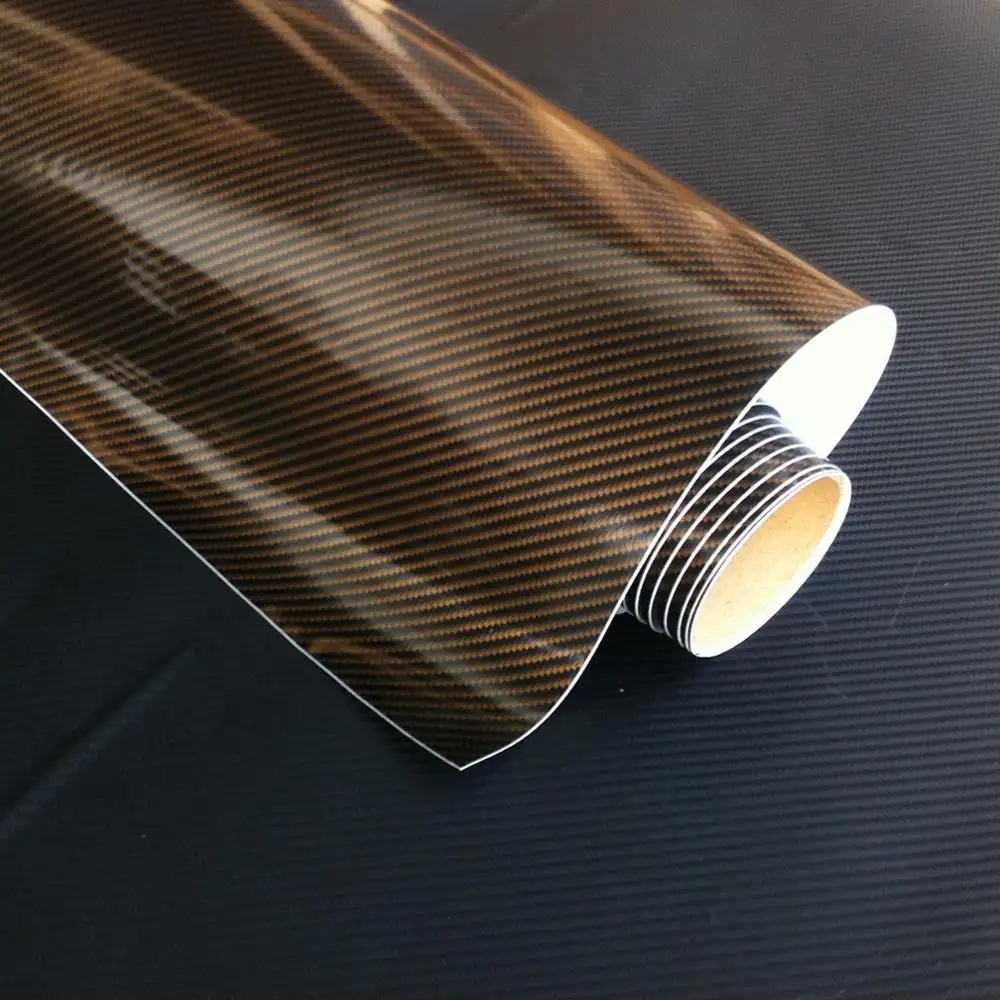 Alta pvc lucido self-adesivo 2D in fibra di carbonio pellicola del vinile per l'automobile wrap