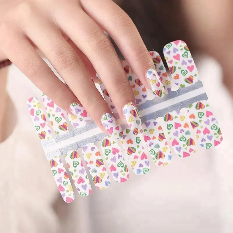 Wraps unhas nail polish strips etiqueta dos namorados
