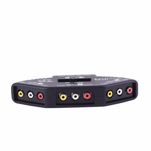 3 Puerto AV conmutador RCA interruptor Selector 3 en 1 AV interruptor para Audio y vídeo