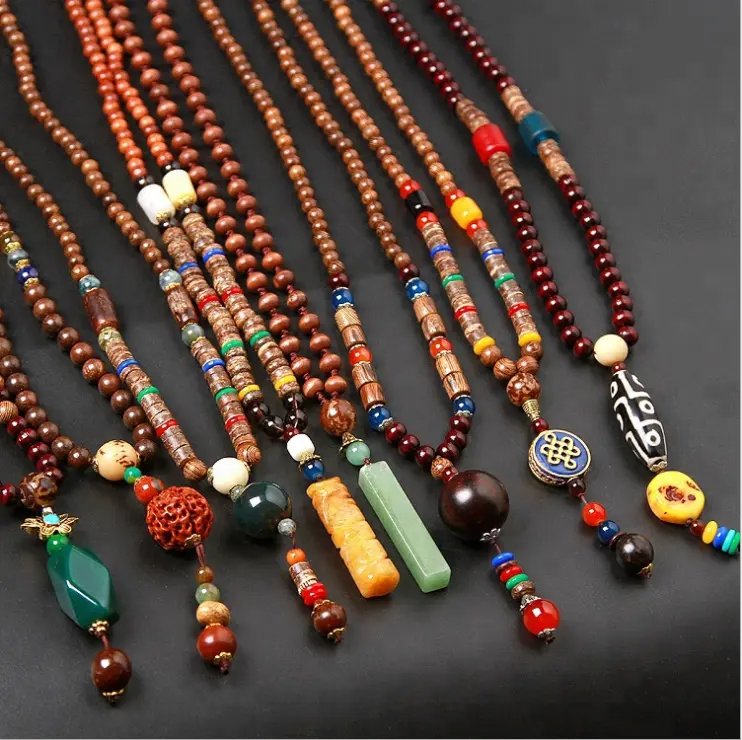 Byytasbih-Cuentas de oración de cáscara de coco indio, collares de Rosario de cuentas de semillas de 8 mm