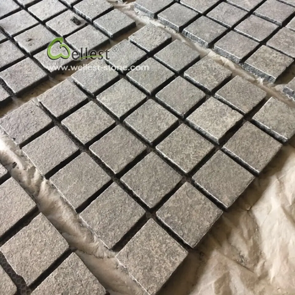 Alfombrillas adoquines de granito negro, superventas, en venta