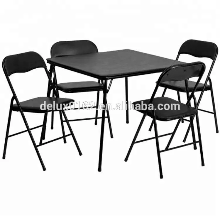 5 Piece save space cheap cost folding dining table and chairs C343