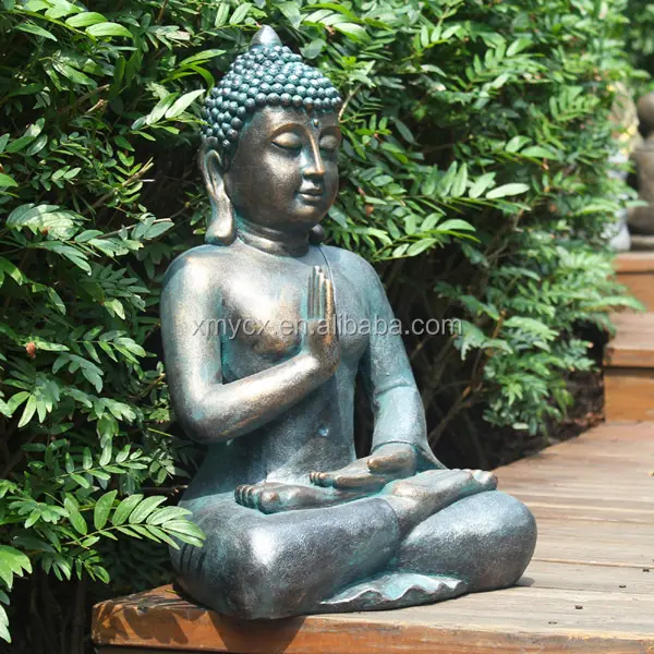 Giardino scultura in bronzo di grandi dimensioni religioso statua di buddha