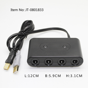 For Wii U Adapter 4 Port for Gamecube for NGC Controller Adapter for Nintendo Wii U/Switch/PC <strong>USB</strong> Controller Adapter