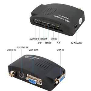 Precio de fábrica AV S-Video BNC / RCA de vídeo compuesto ordenador portátil PC VGA a TV Video Adaptador convertidor de la Caja - Product Image 5