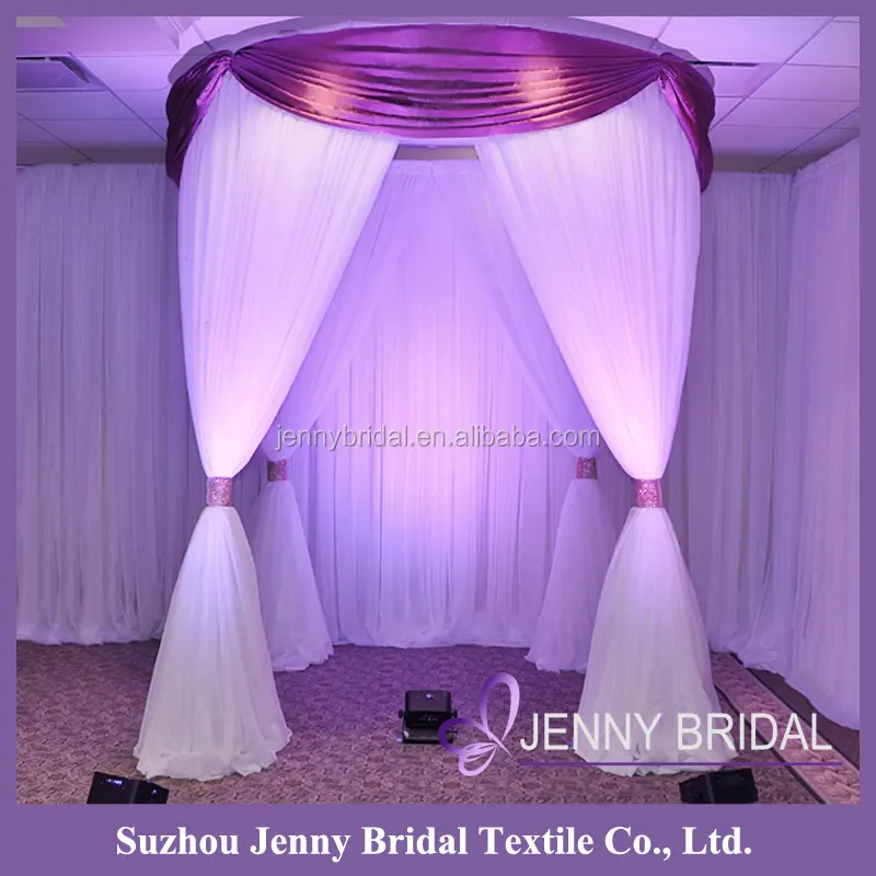 BCK098 white elegant drapes curtains wedding stage backdrop decoration backdrop curtains