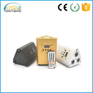 Hot Selling Wireless Wedding 3x10W 4in1 RGBW <strong>Led</strong> Battery Uplights with Remote Control - Product Image 4