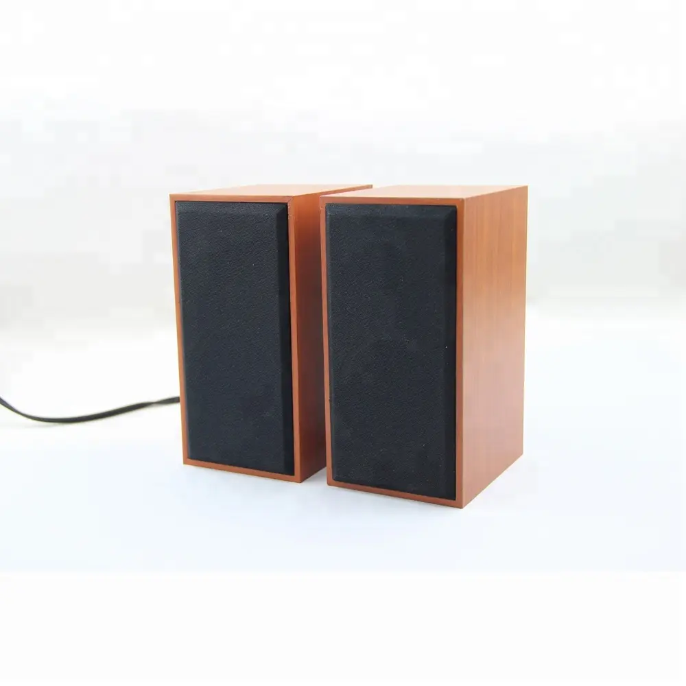 New Wired Wooden Professional Speaker USB Laptop Wood Speakers M-010A