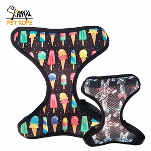 Pengekang Anjing Lucu dengan Tali, <span class=keywords><strong>Harness</strong></span> Anjing Nyaman Motif Es Krim dengan Tali Kekang untuk Anjing - Product Image 2