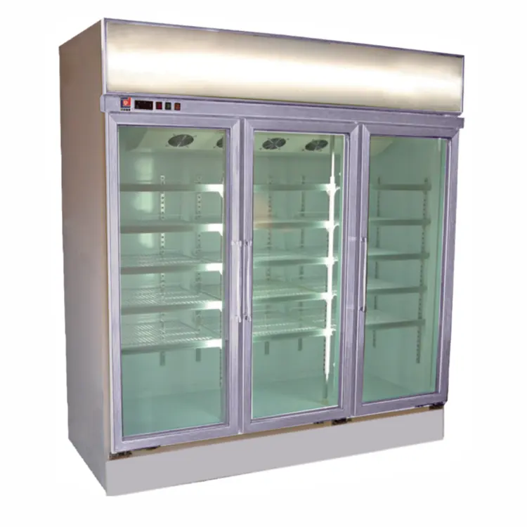 For Store Super Market Use 3 Doors Drink Cooler