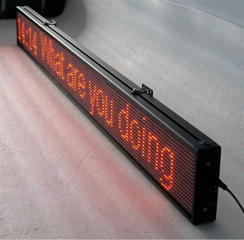 Программируемый прокручивающийся светодиодный знак для перемещения сообщения, Одноцветный P7.62 светодиодный дисплей, наружный точечный матричный светодиодный дисплей