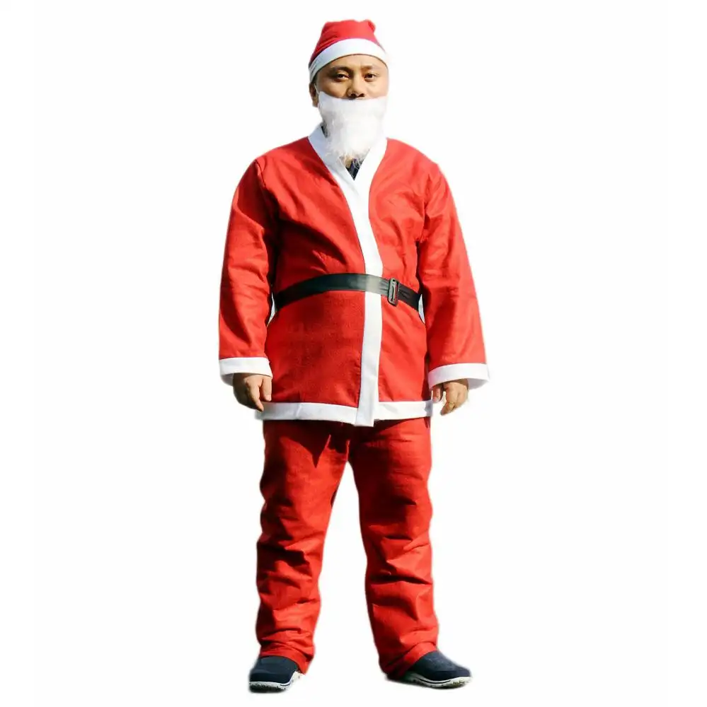 Vestito professionale all'ingrosso più economico bambini ant Claus vestiti abiti da uomo feltro natale babbo natale costumi per la corsa