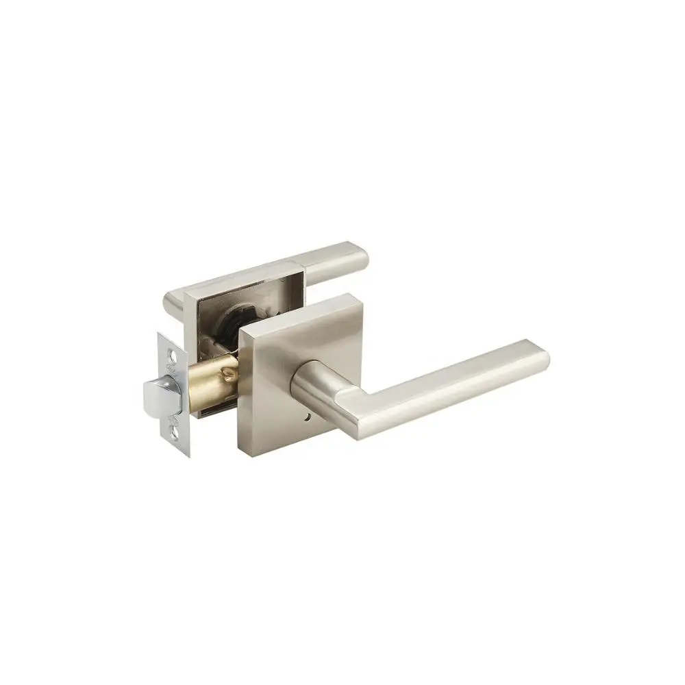 Wholesale satin nickel bedroom privacy lever handles American Canada hot selling quick open door tubular lock