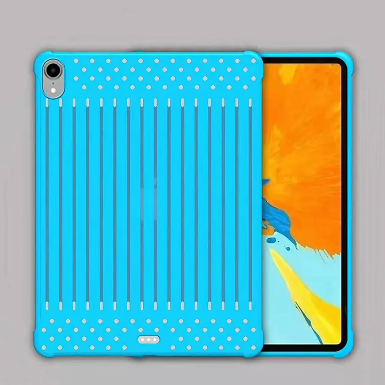 수직 줄무늬 소프트 TPU Shockproof 케이스 iPad 프로 2018 1.1 인치 뒷면 커버 케이스