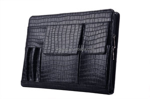 Danh Mục Đầu Tư Họa Tiết Cá Sấu Chuyên Nghiệp Với Bìa Gập 3 Vòng Với Bìa Kẹp Kích Thước Chữ Cho iPad Pro 12.9 Inch Có Khóa Kéo - Product Image 6