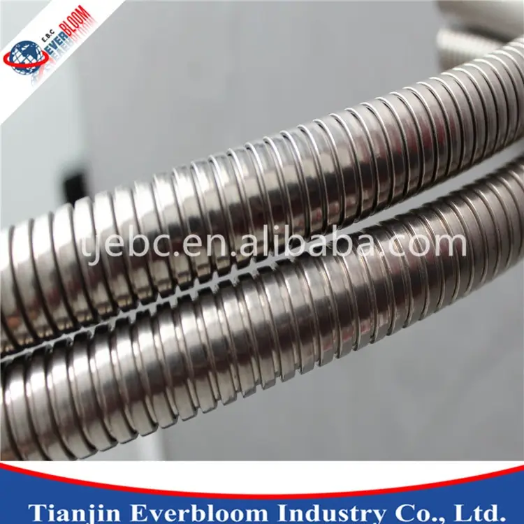 Tubo/tubo Flexible corrugado de acero inoxidable, doble cerradura ID63mm, 304