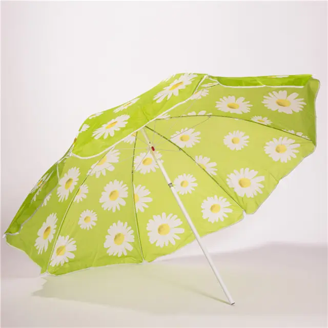 180 cm a todo color de impresión de flor de poliéster con diseño de transporte plegable paraguas de playa
