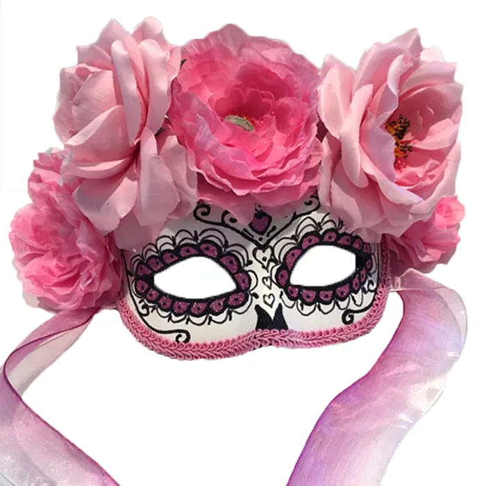 Nuovo Carnevale di Venezia Maschera Del Partito di Travestimento Ghirlanda di Fiori Maschera