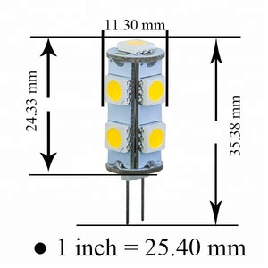 PA G4LED電球9 SMD 505010-30V車のナンバープレートトランクラゲッジライトホワイト - Product Image 6