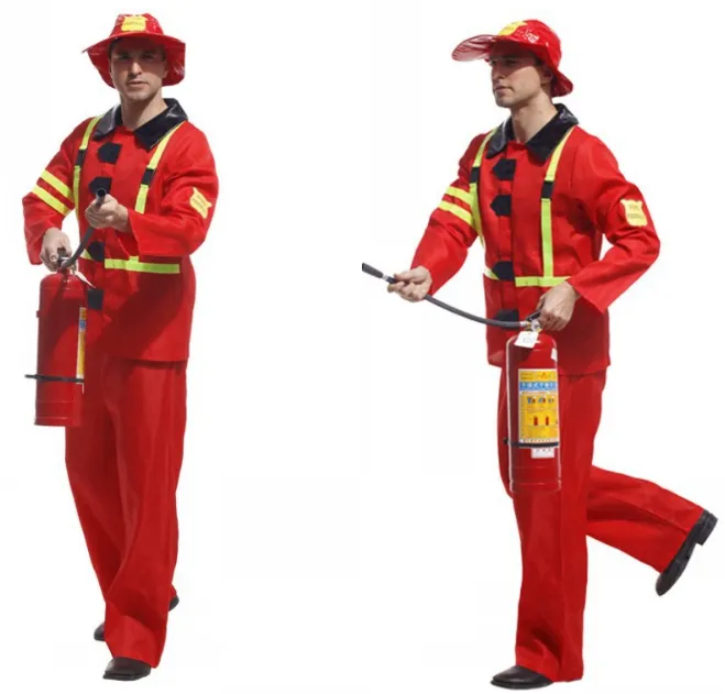 Bombero disfraces para adultos jugar etapa ropa de Halloween de los bomberos de bomberos