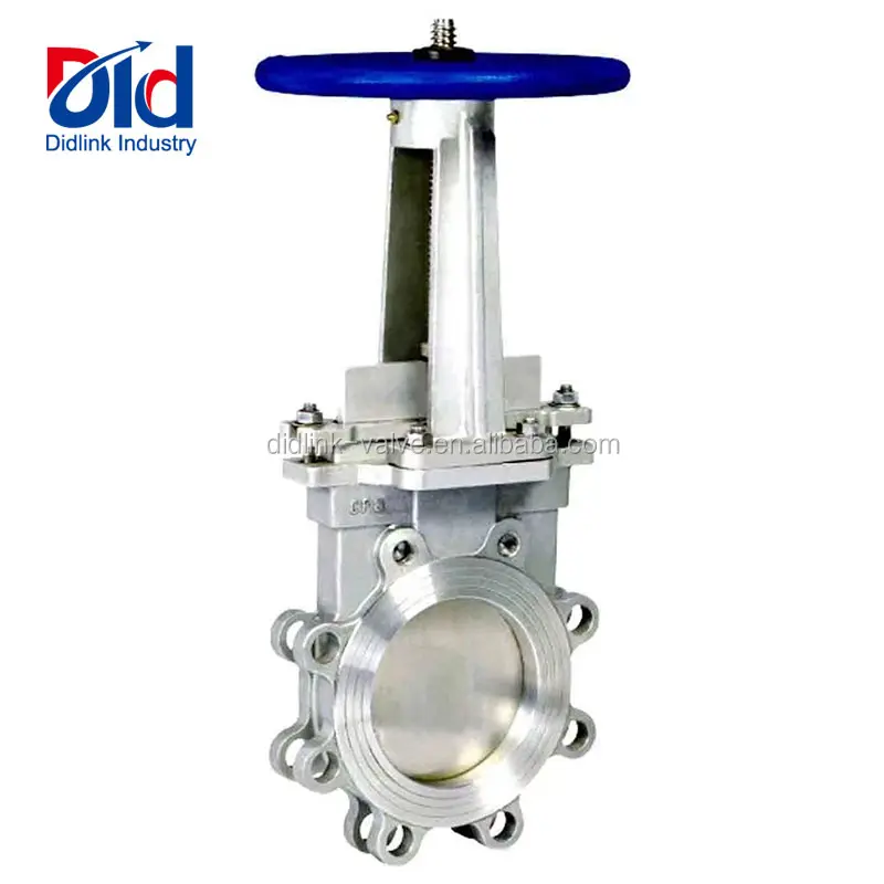 Stainless Steel CF8 Pneumatic Wafer Sluice Flanged Manual Operated With Prices Knife Gate Valve