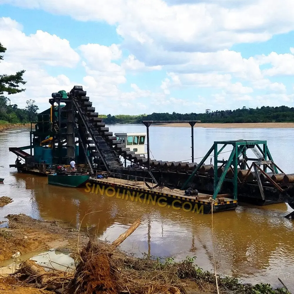 Minería de oro río barcaza para venta