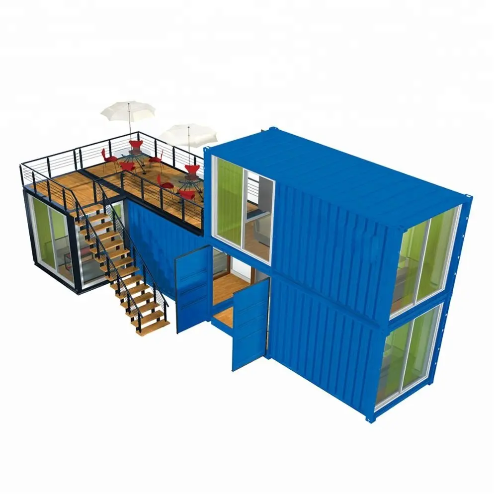 Low kosten pre bauen erschwinglichen moderne modulare 2-geschichte container haus