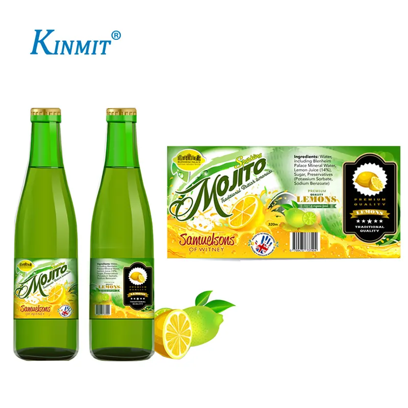 Kinmit Stampati Personalizzati Trasparente Bottiglia di Succo di frutta/Soft Drink Etichetta/Bottiglia di Vino Etichette