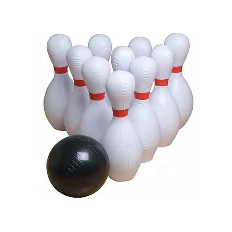Aangepaste Grootte Opblaasbare Menselijke Bowling Lijn Met Bowling Pins Set Voor Indoor Spel