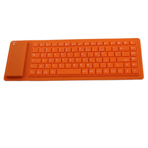 Teclado enrollable flexible inalámbrico, teclado inalámbrico impermeable enrollable de silicona portátil para IOS Windows Android Tablets Laptop - Product Image 4