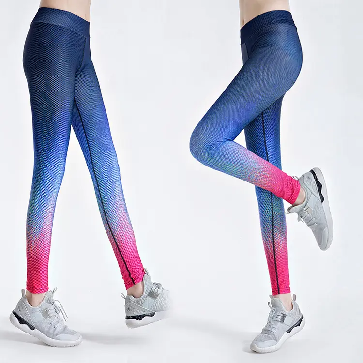 Wholesale Custom Women Fitness Gym Yoga Leggings Lycra Sublimation Printing Workout Pants