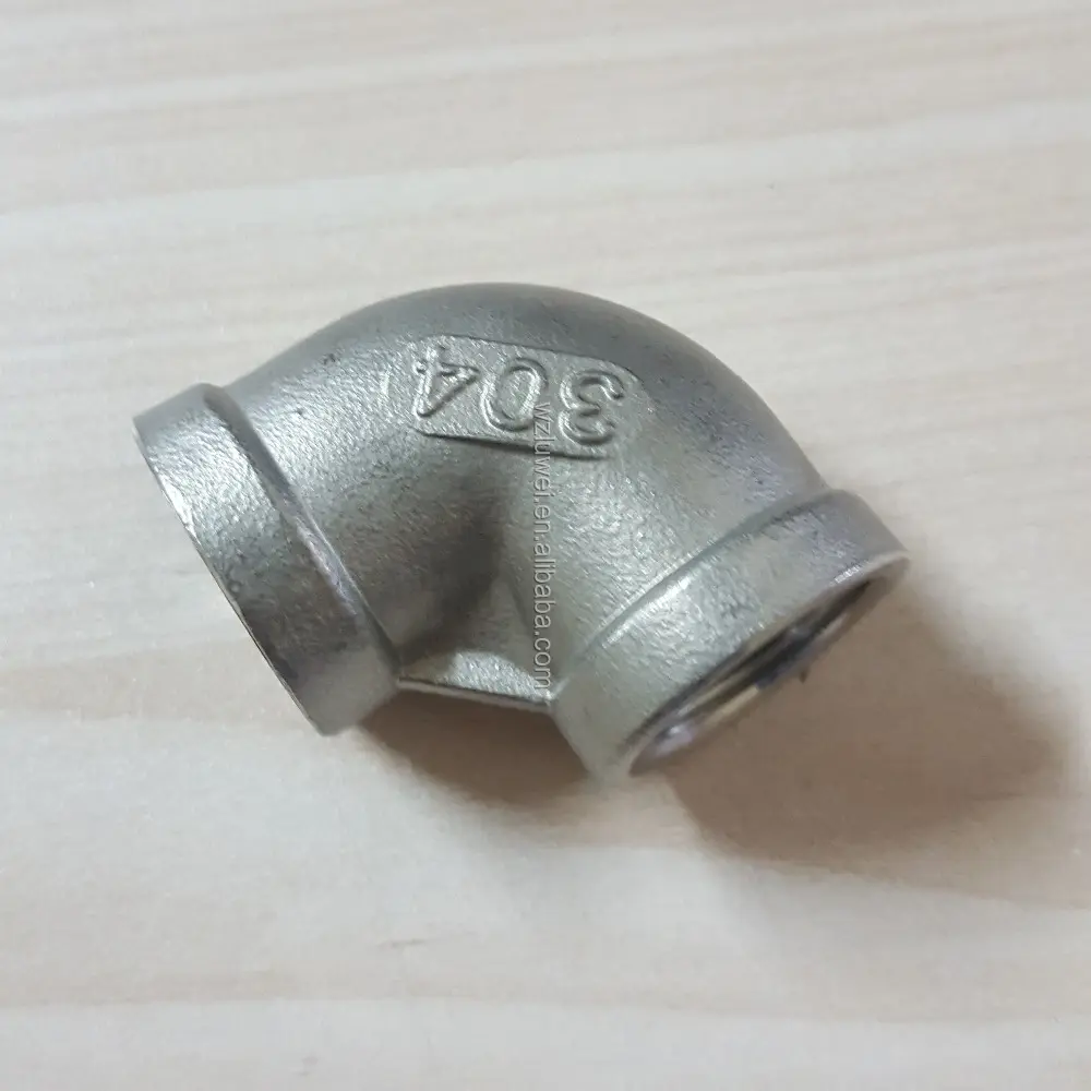 1/2 pollici In acciaio Inox 316 304 avvitato filettato 90 gradi equal elbow